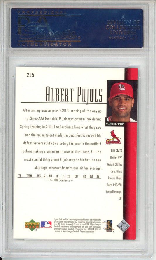 2001 Upper Deck Albert Pujols #295 PSA 10