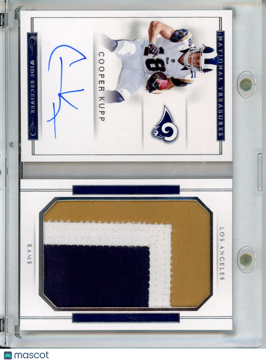 2017 Panini National Treasures Cooper Kupp #rjb-ck Rookie Signatures Booklet /99