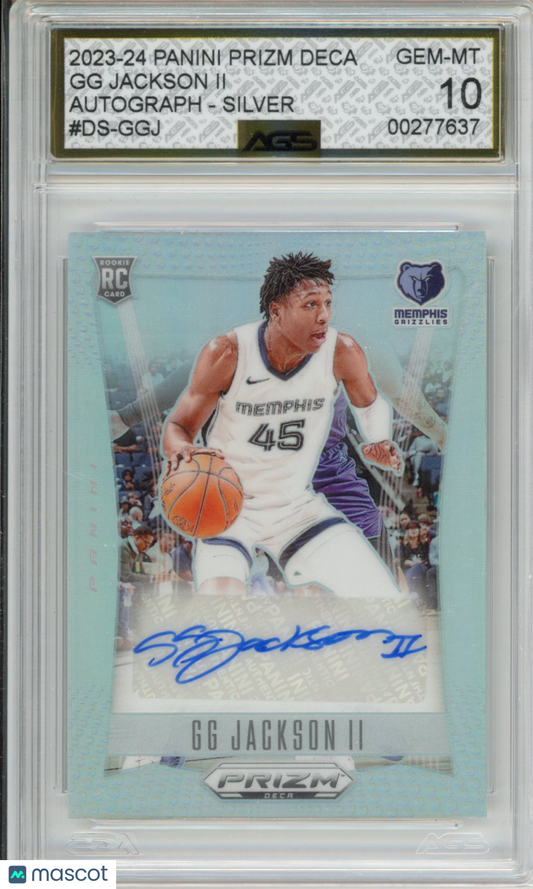 2023-24 Panini PRIZM DECA GG JACKSON II #DS-GGJ AUTOGRAPH - SILVER AGS 10