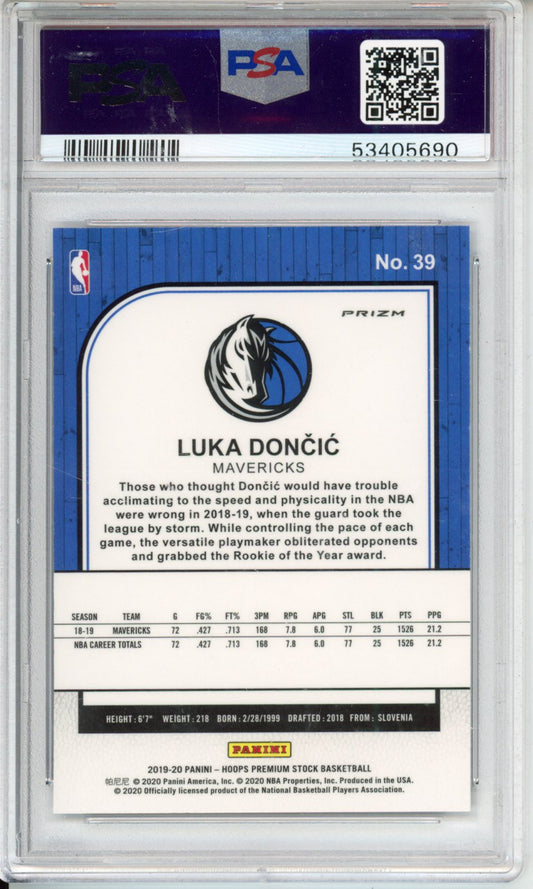 2019 Panini Hoops Premium Stock Luka Doncic #39 Pulsar PSA 10