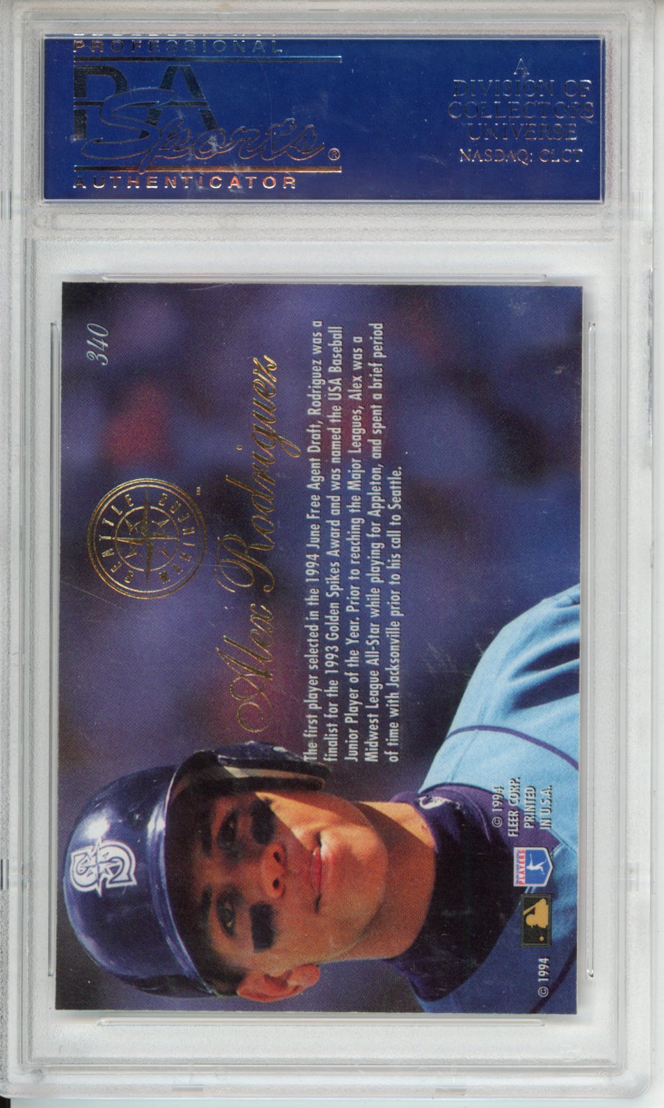 1994 Flair Alex Rodriguez #340 PSA 10