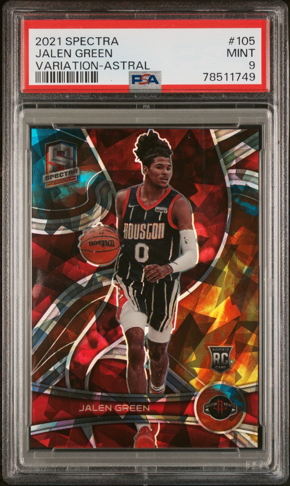 2021 Panini SPECTRA JALEN GREEN #105 VARIATION-ASTRAL English PSA 9