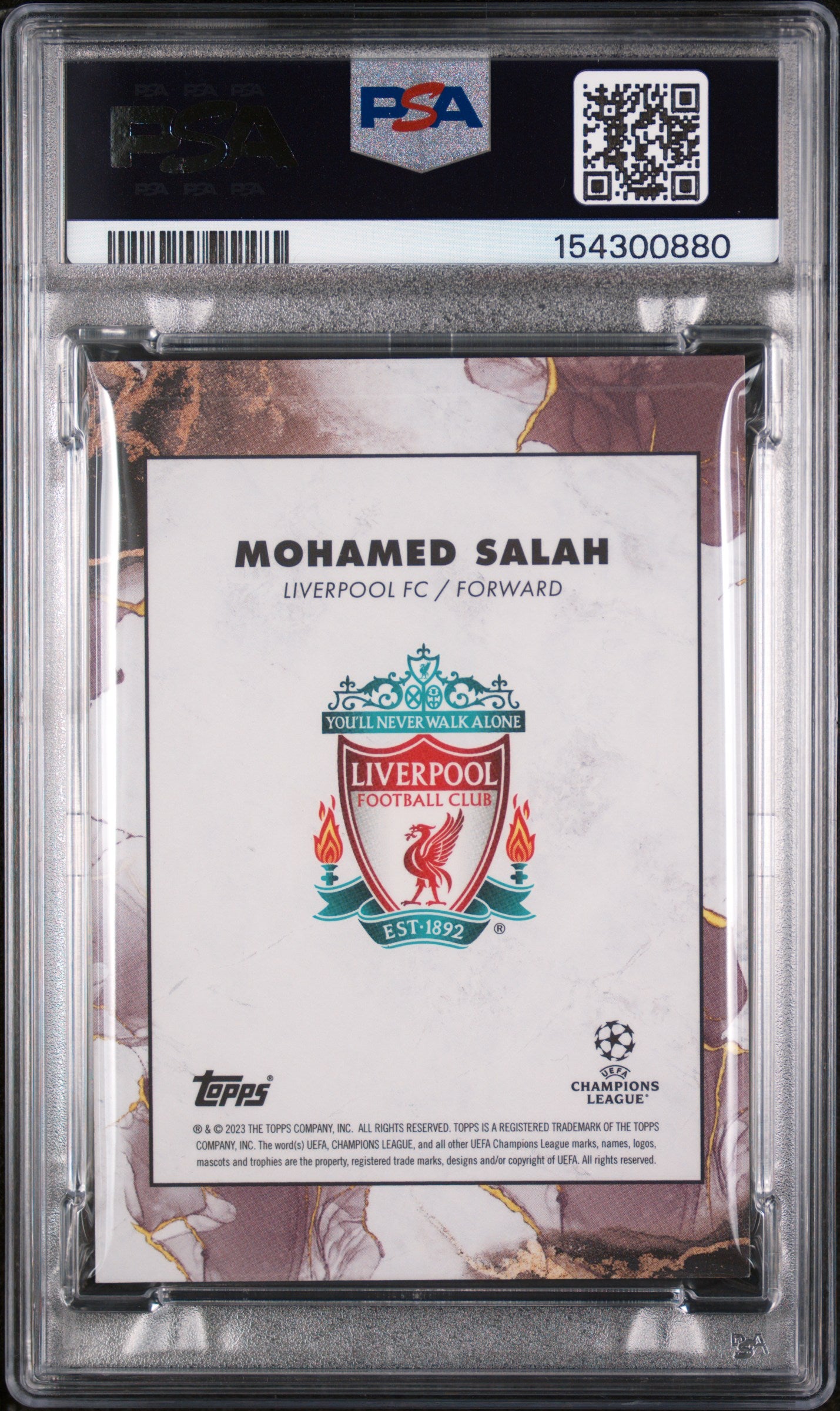 2022 unknown unknown 23 Topps Inception UEFA Club Competitions Mohamed Salah Star Quality-Green English PSA 9