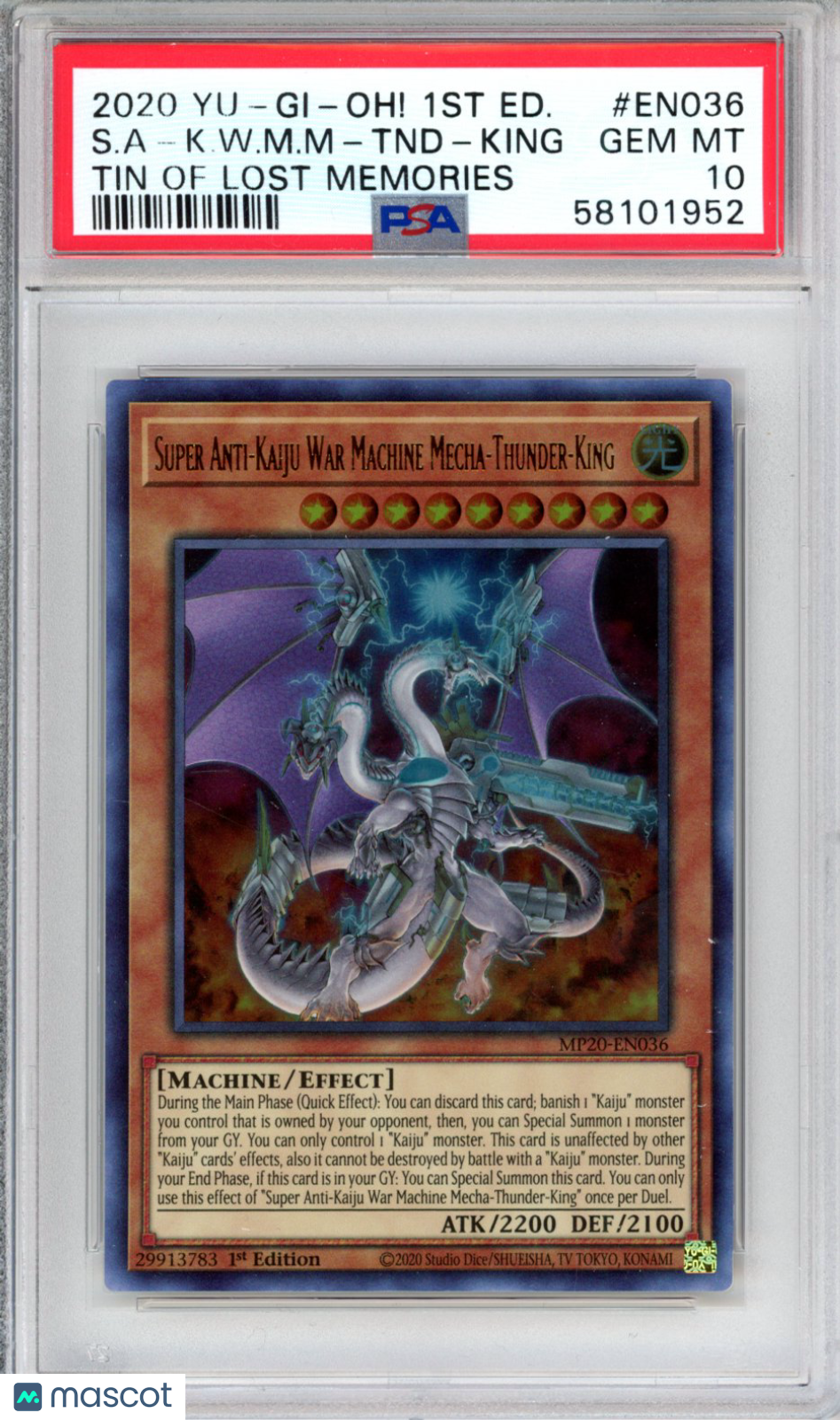 2020 Yu-Gi-Oh! Lost Memories Super Anti-Kaiju War Machine Mecha-Thunder King