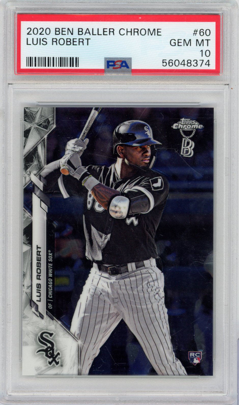 2020 Topps Chrome Baseball Luis Robert #60 English PSA 10