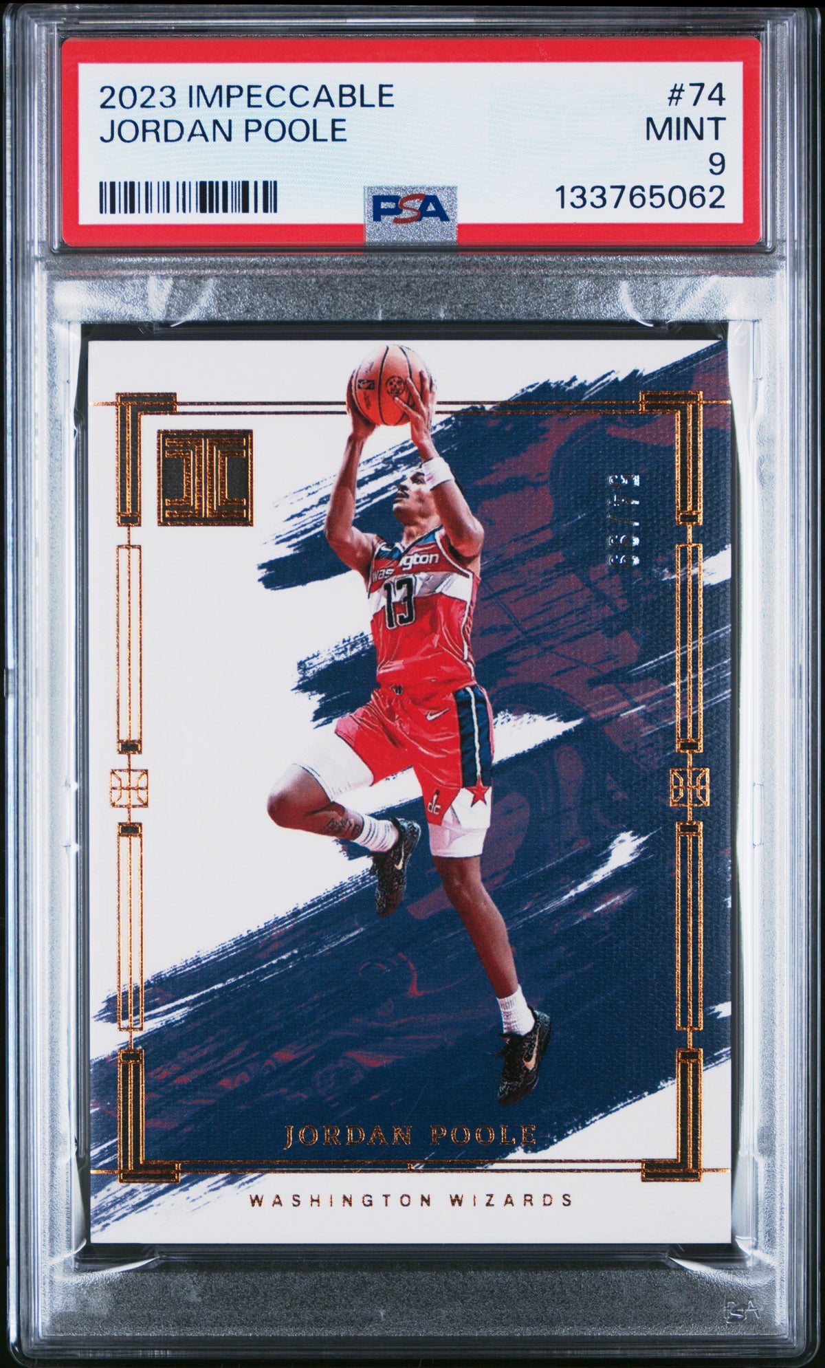 2023 Panini Impeccable Jordan Poole #74 English PSA 9