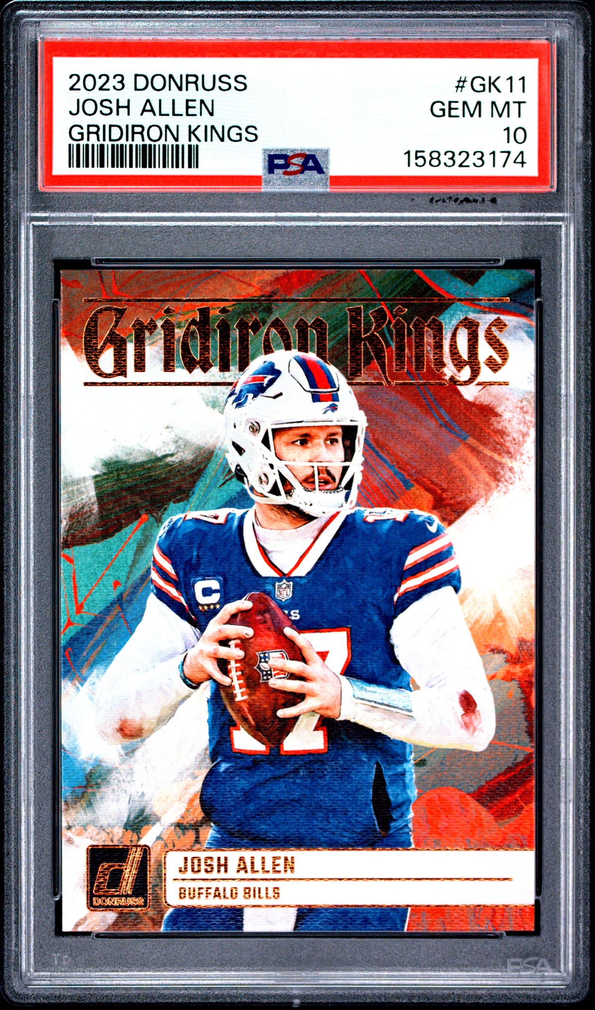 2023 Panini Donruss Football Josh Allen #GK-11 Donruss Gridiron Kings English PSA 10