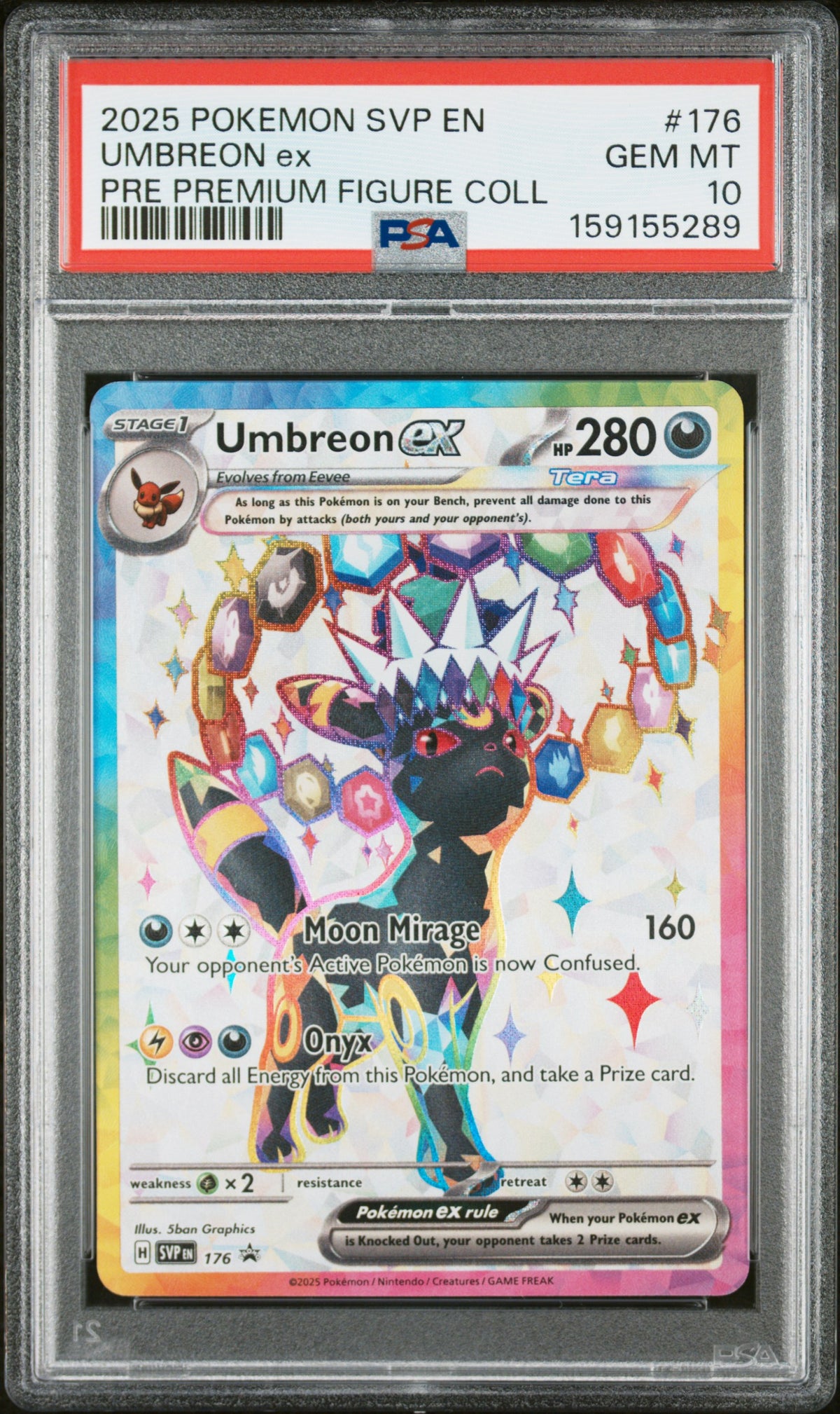 2025 SV: Scarlet & Violet Promo Cards Umbreon EX #176 Base English PSA 10