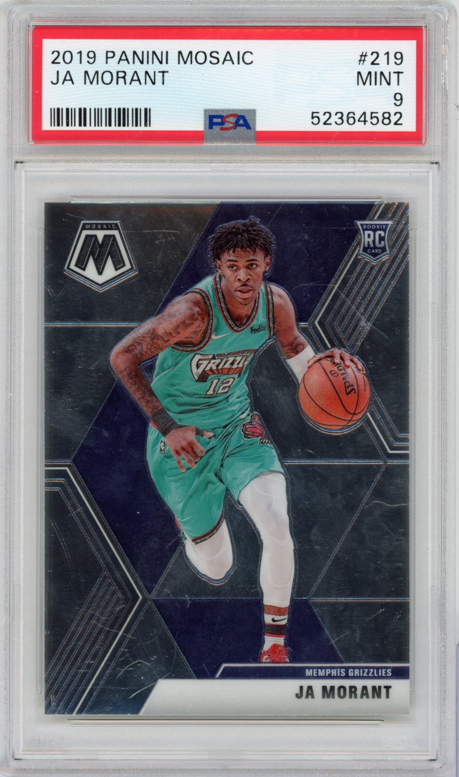 2019 Panini Mosaic Basketball Ja Morant #219 Mosaic English PSA 9