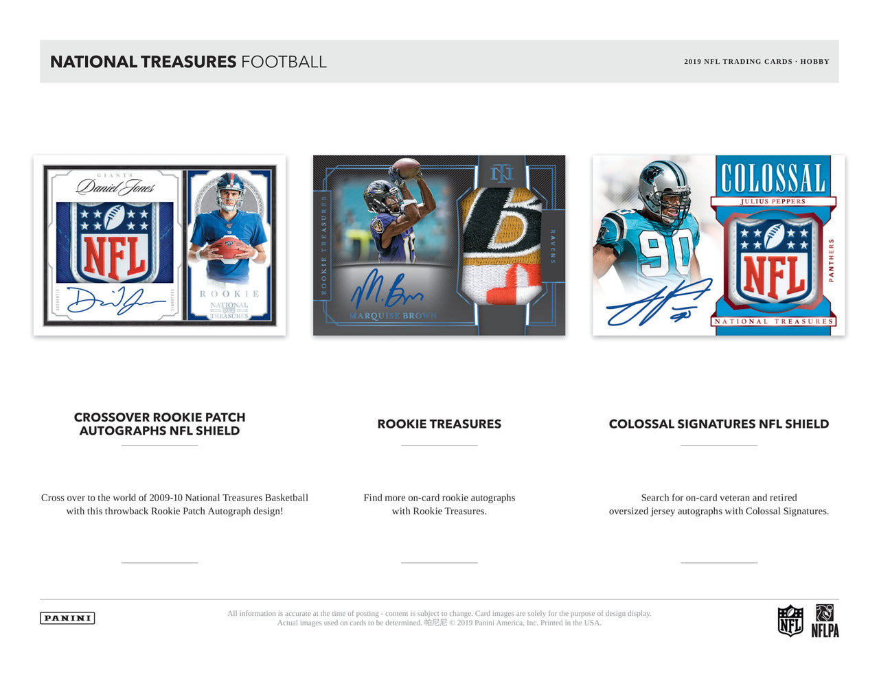 2019 Panini National Treasures Football Hobby Box FOTL