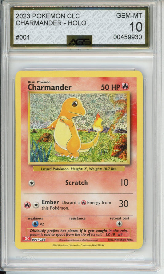 2023 Trading Card Game Classic Charizard & Ho-Oh ex Deck Charmander #001 English AGS 10