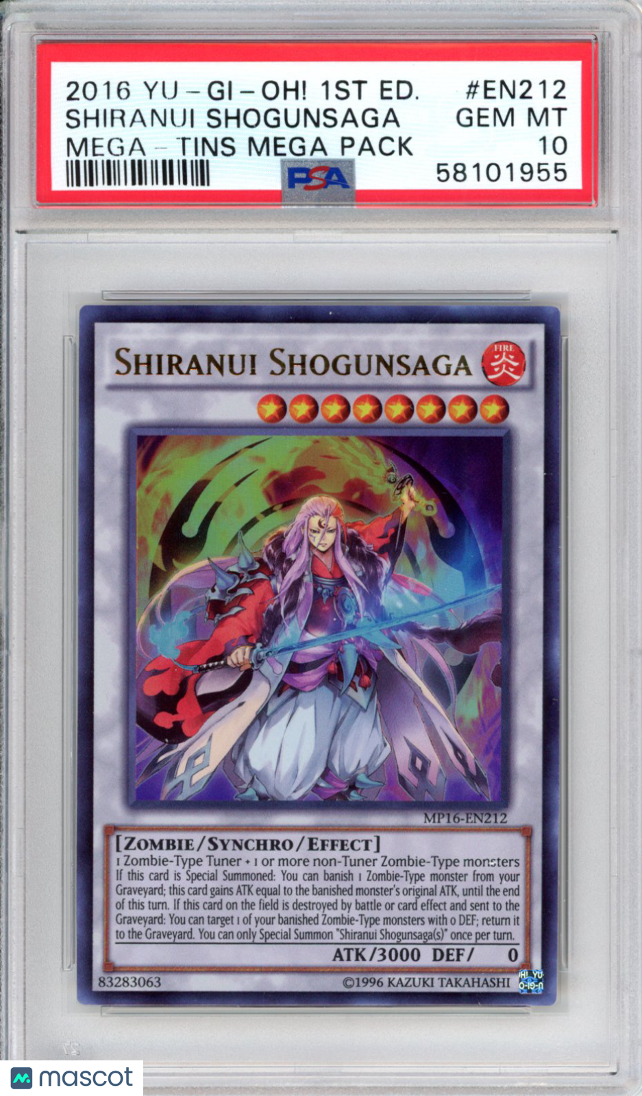 2016 Yu-Gi-Oh! Mega-Tins Mega Pack Shiranui Shogunsaga #EN212 PSA 10