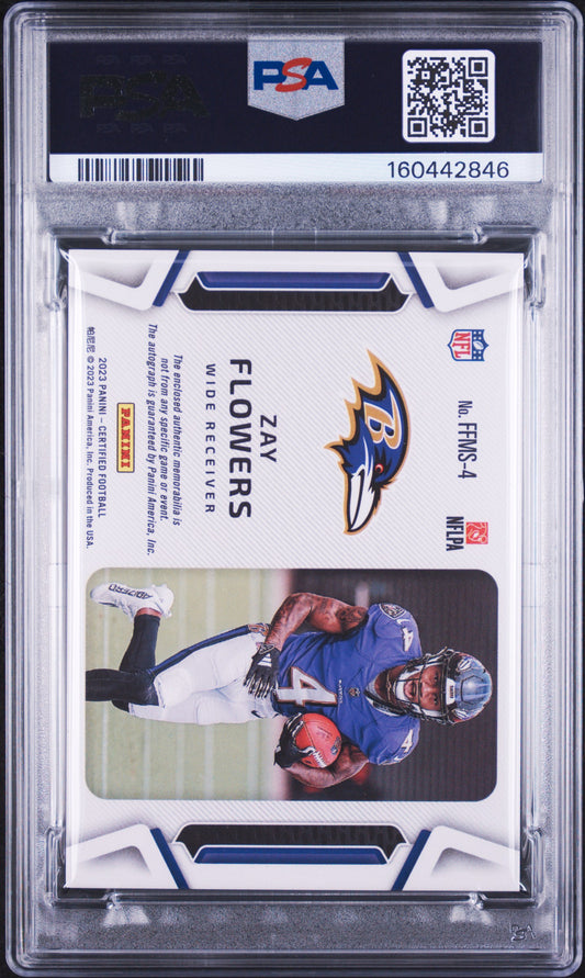 2023 Panini Certified Zay Flowers Gold Mirror PSA 6