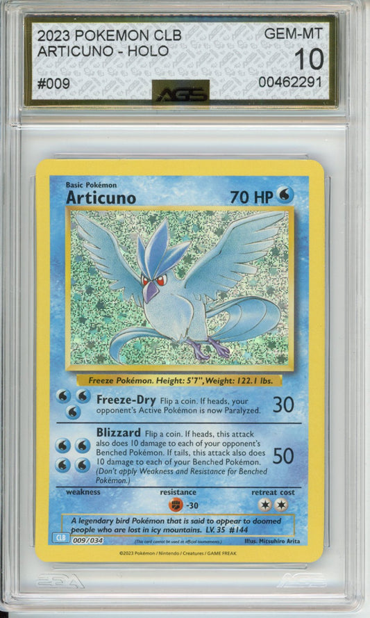 2023 Trading Card Game Classic Blastoise & Suicune ex deck Articuno #009 English AGS 10