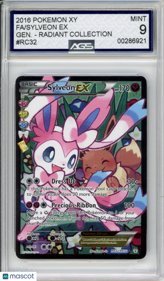 2016 Pokemon Generations Sylveon EX #RC32/RC32 Unlimited AGS 9