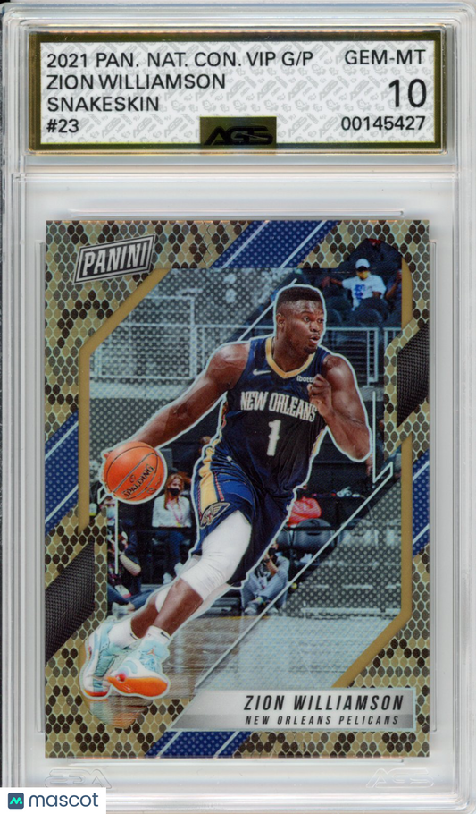 Multi-Sport 2022 Panini National Convention VIP Gold Pack Zion Williamson #023 AGS 10
