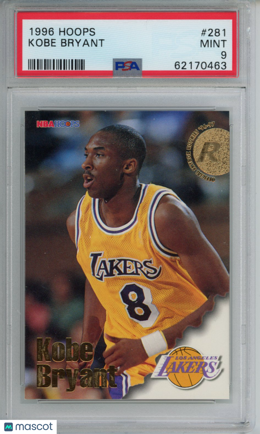1996 Hoops Kobe Bryant #281 PSA 9