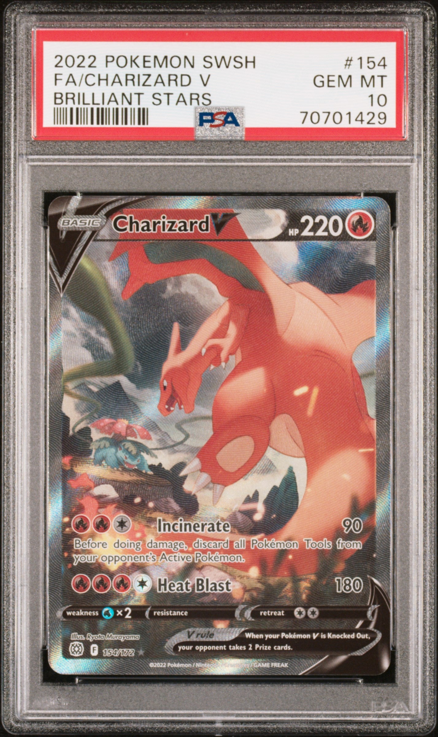 2022 Brilliant Stars Charizard #154 Full Art English PSA 10