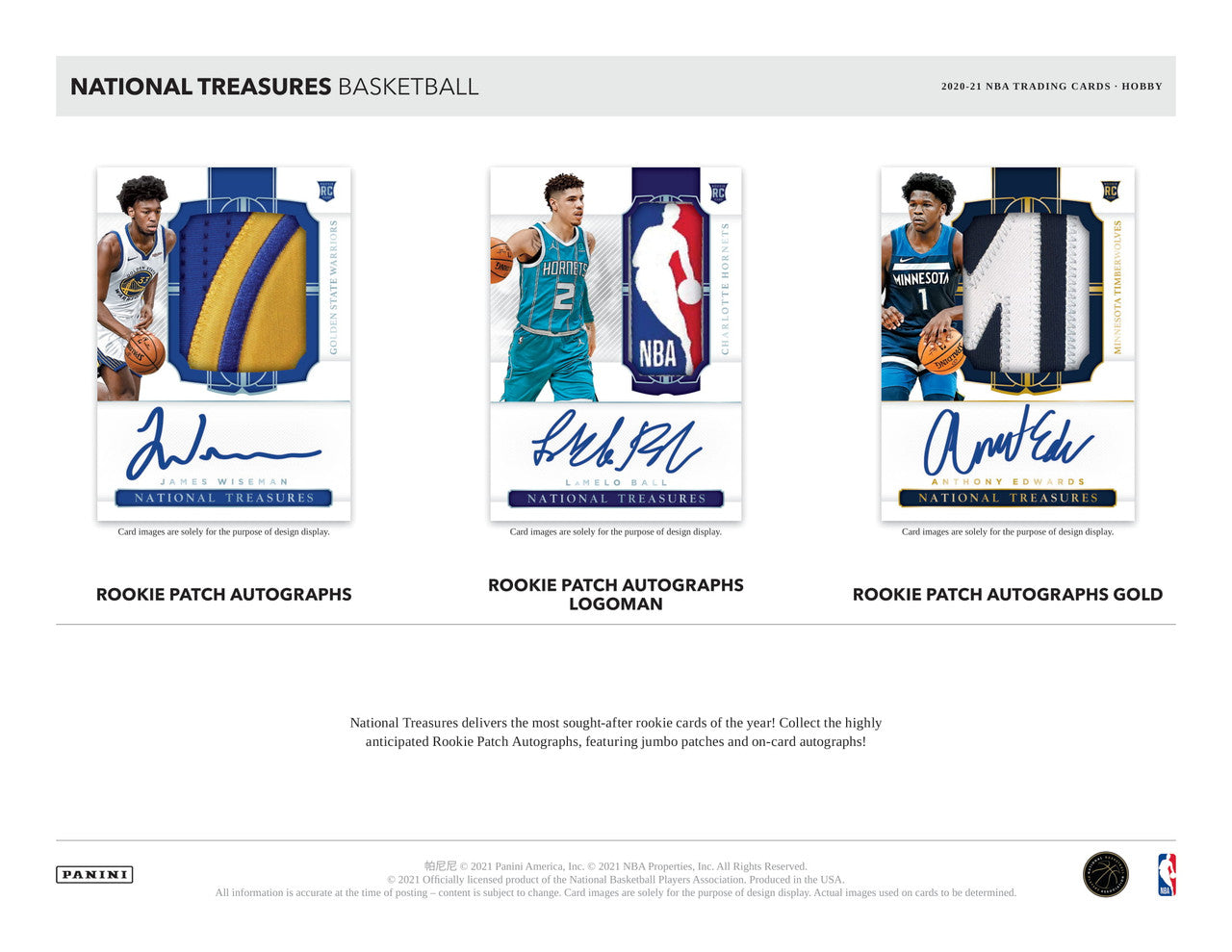 2020-21 Panini National Treasures Basketball Hobby Box FOTL