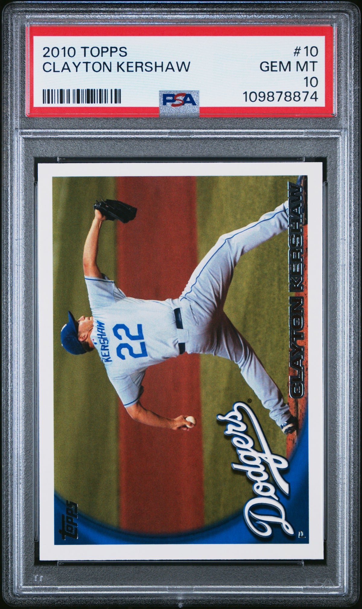 2010 unknown Topps unknown Topps unknown Topps unknown Topps Clayton Kershaw #10 English PSA