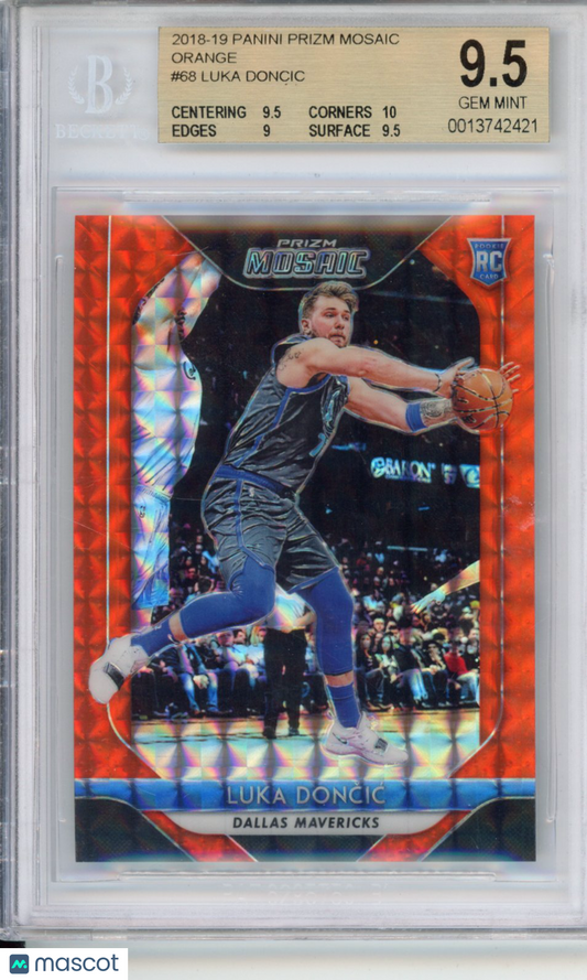 2018-19 Panini Prizm Luka Doncic #68 Orange /99 BGS 9.5
