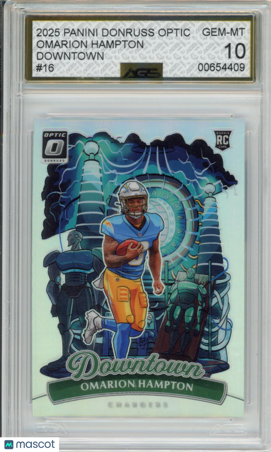 Football 2025 PANINI DONRUSS Omarion Hampton #016 AGS 10