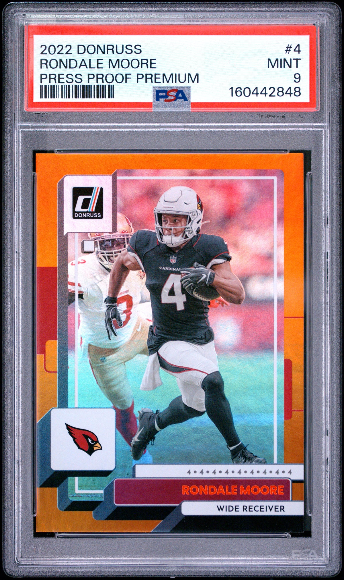 2022 Panini Donruss Football Rondale Moore #4 Press Proof Premium English PSA 9