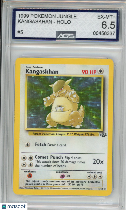 1999 Pokemon Jungle Kangaskhan #005 Unlimited AGS 6.5