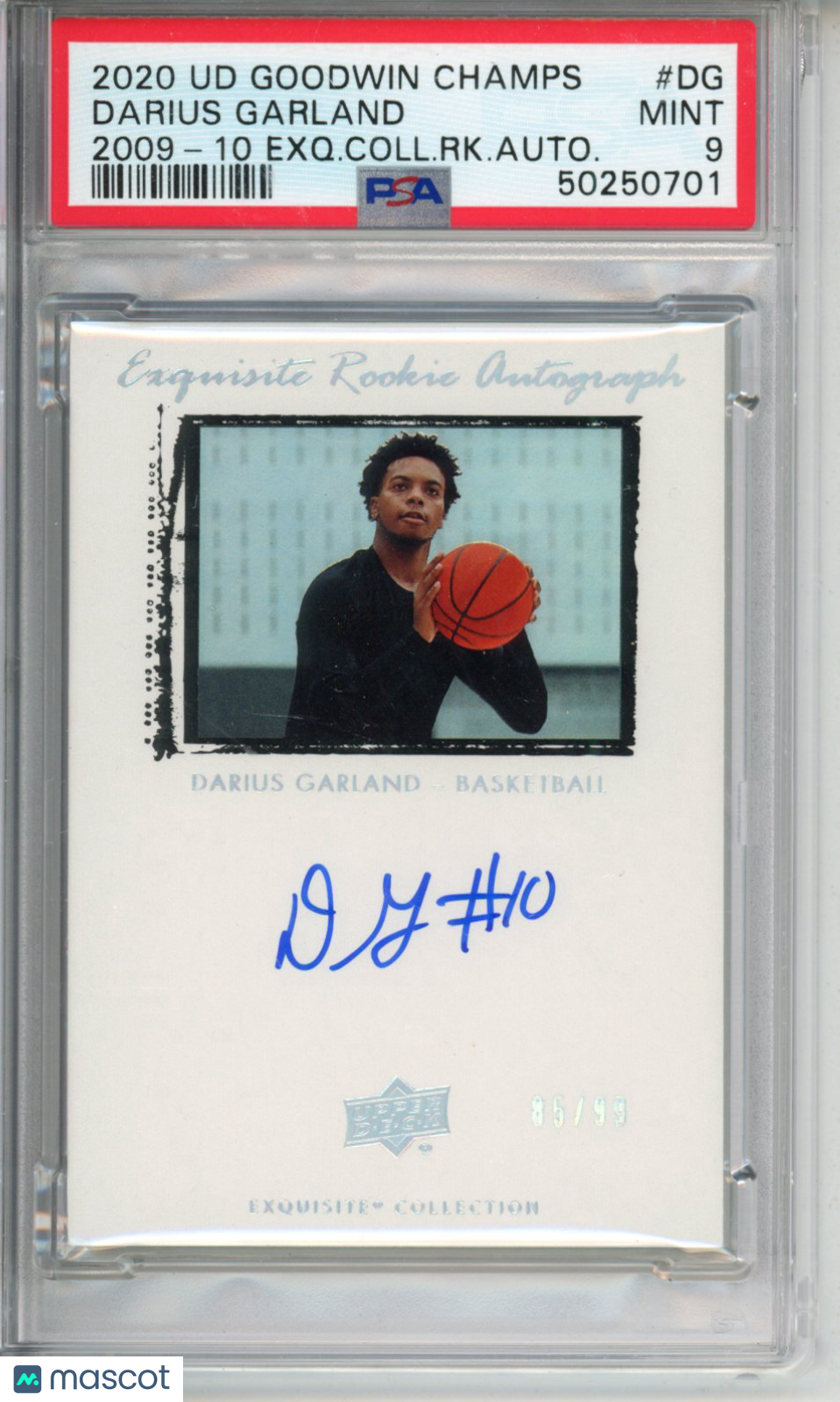 2020 Goodwin Champions  Exquisite  Rookie Auto Darius Garland #DG  PSA 9