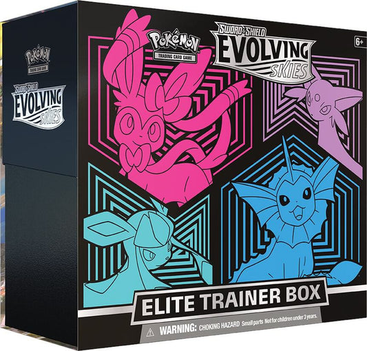 Evolving Skies Elite Trainer Box Glaceon Sylveon Espeon Vaporeon