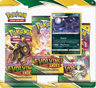 Evolving Skies 3 Pack Blister [Umbreon] [SWSH07 ] Pokemon