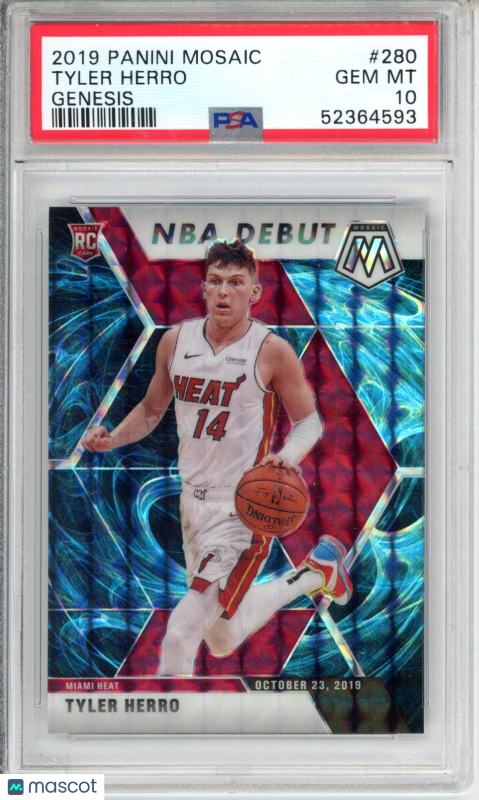 2019 Panini Mosaic Tyler Herro #280 Genesis PSA 10