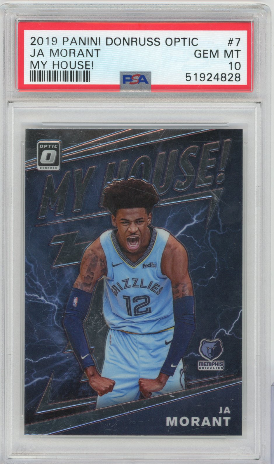 2019 Panini Panini Panini Panini Basketball #7 Ja Morant Donruss Optic My House! English PSA 10