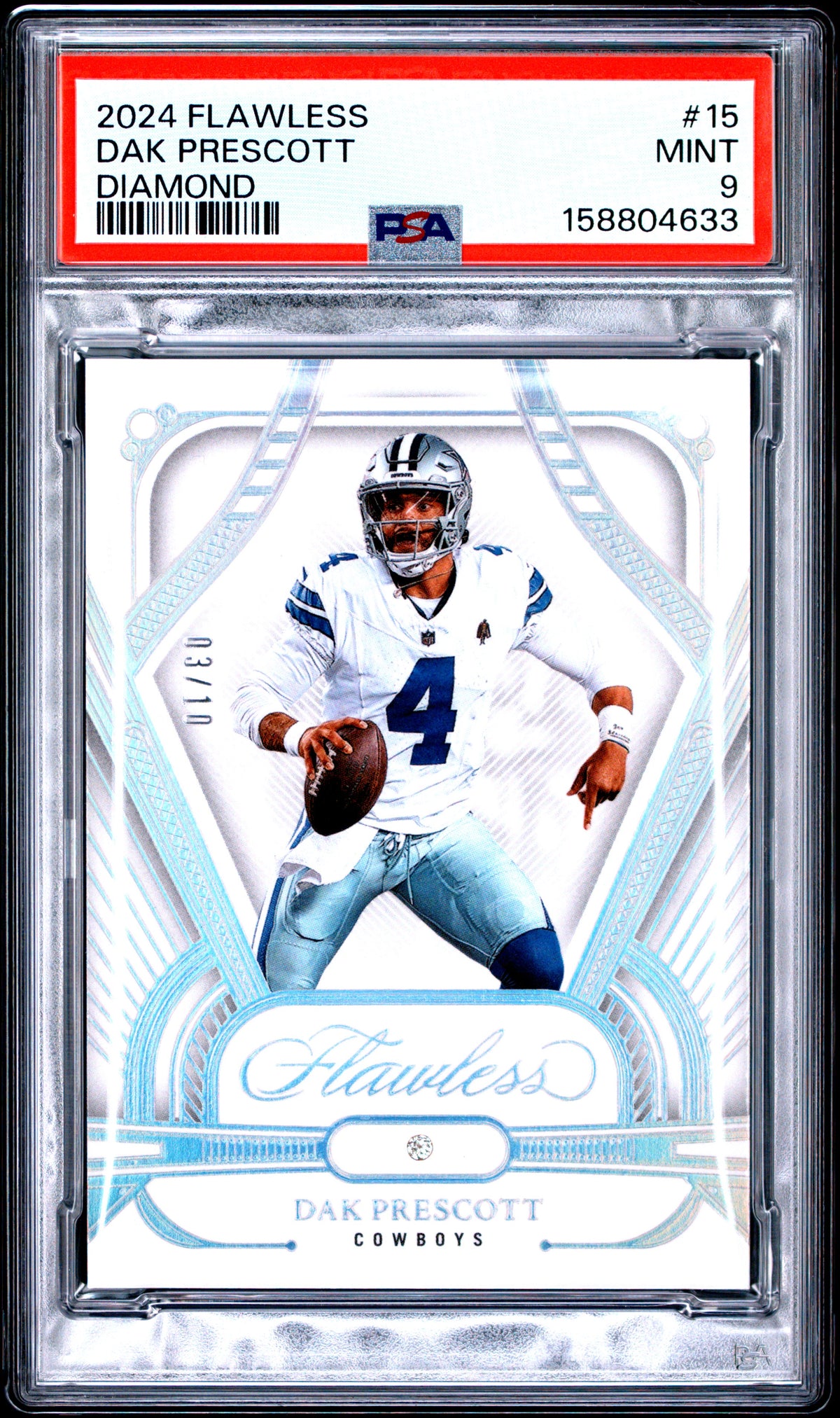 2024 Panini Flawless Dak Prescott Diamond 15 English PSA 9