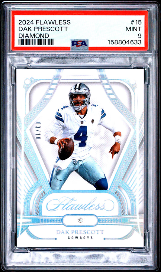 2024 Panini Flawless Dak Prescott Diamond 15 English PSA 9