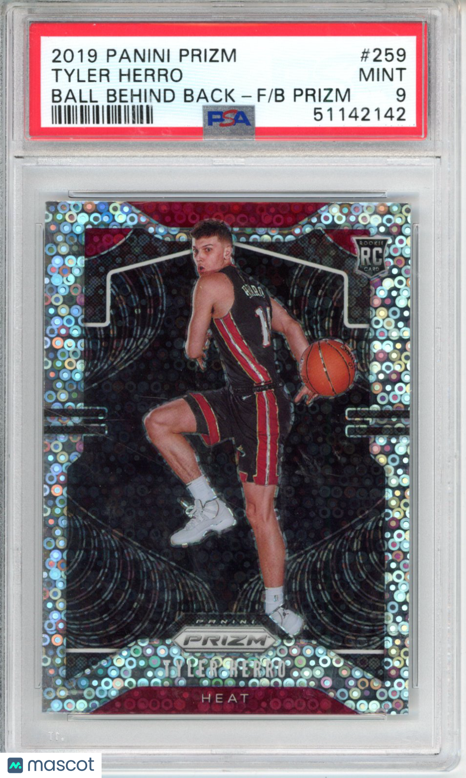 2019 Panini Prizm Tyler Herro #259 Variation Fast Break PSA 9