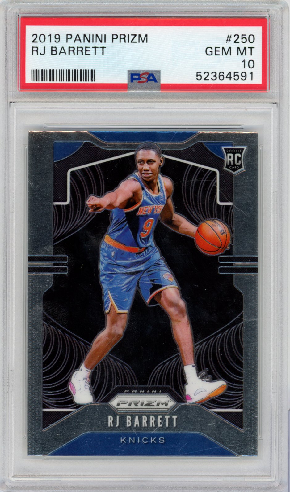 2019 Panini Prizm Basketball RJ Barrett #250 RJ Barrett Prizm English PSA 10