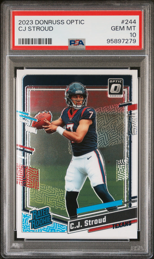 2023 Panini Donruss Optic Football C.J. Stroud #244 English PSA 10
