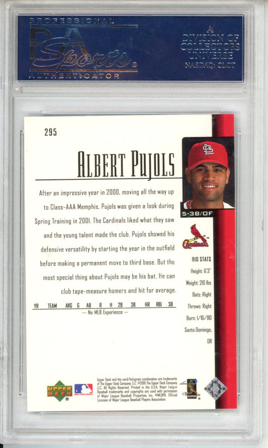 2001 Upper Deck Albert Pujols #295 PSA 10