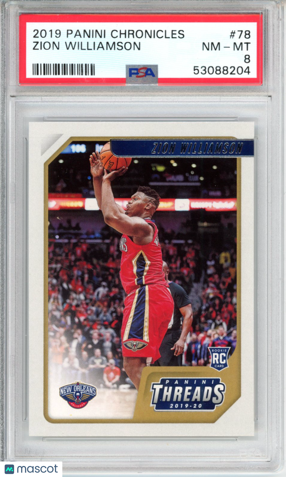2019 Panini Chronicles Zion Williamson #78 PSA 8