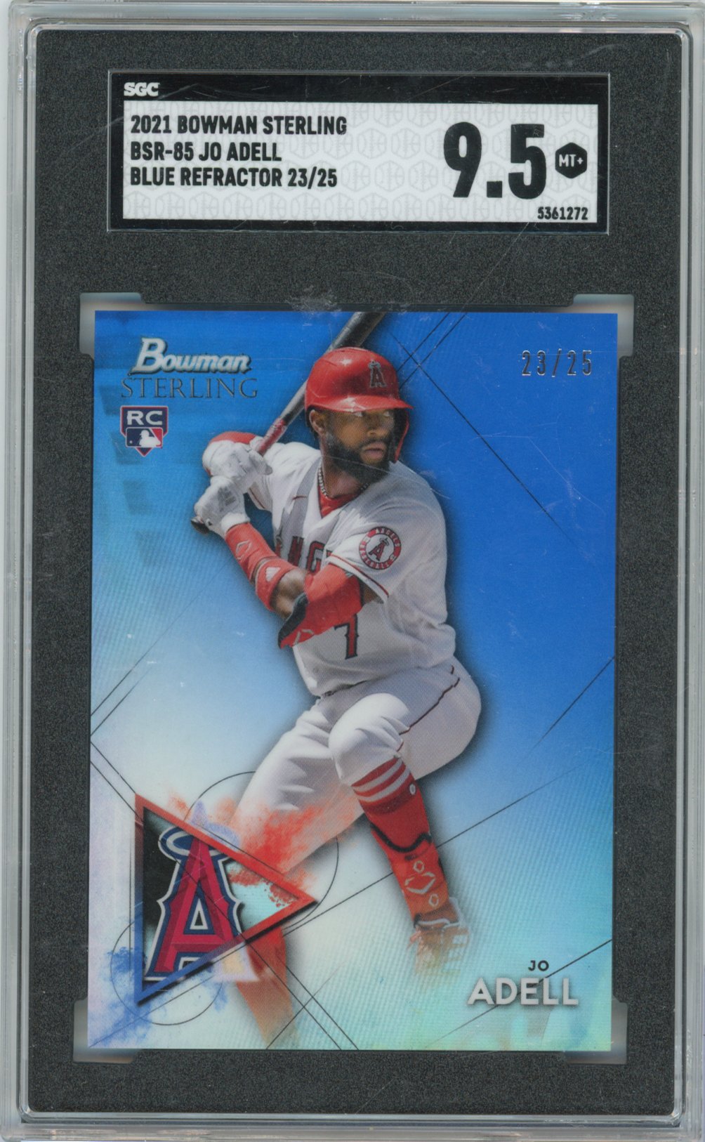 2021 Bowman Bowman Sterling Jo Adell Blue Refractor /25 BSR-85 English SGC 9.5