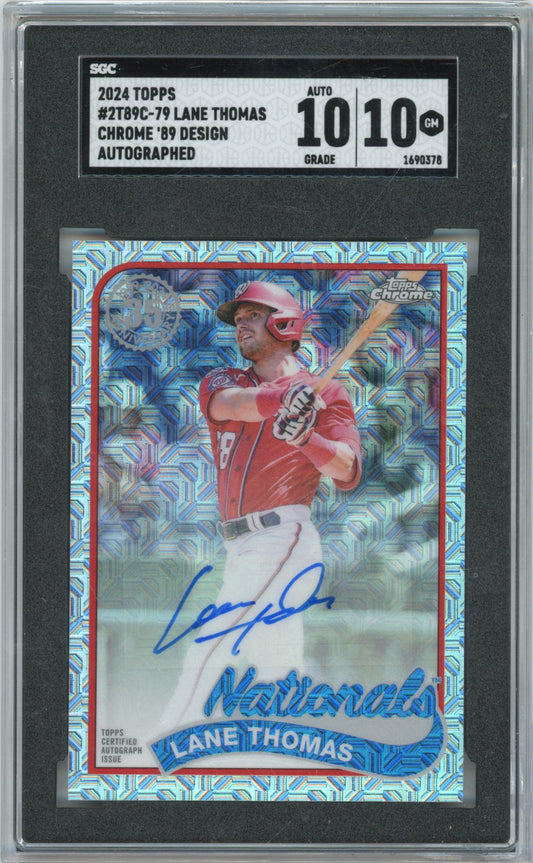 2024 Topps Topps Lane Thomas Ch. '89 Auto. 2T89C-79 English SGC 10