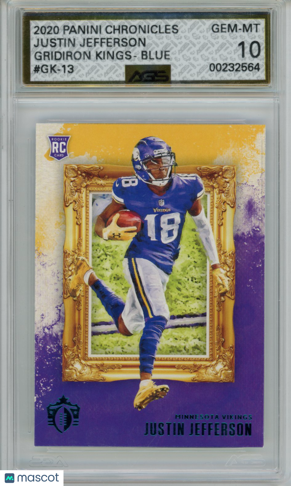 2021 Football 2020 Panini Chronicles Justin Jefferson #GK-13 Blue AGS 10