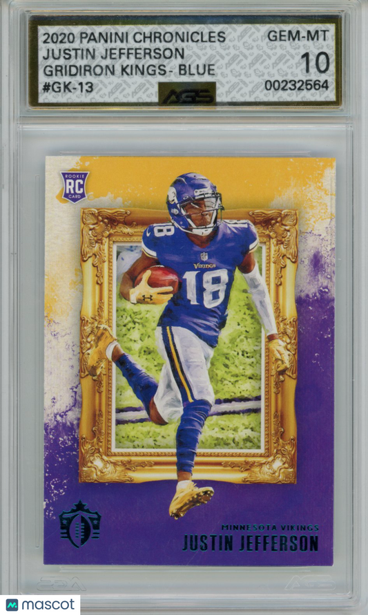 2021 Football 2020 Panini Chronicles Justin Jefferson #GK-13 Blue AGS 10