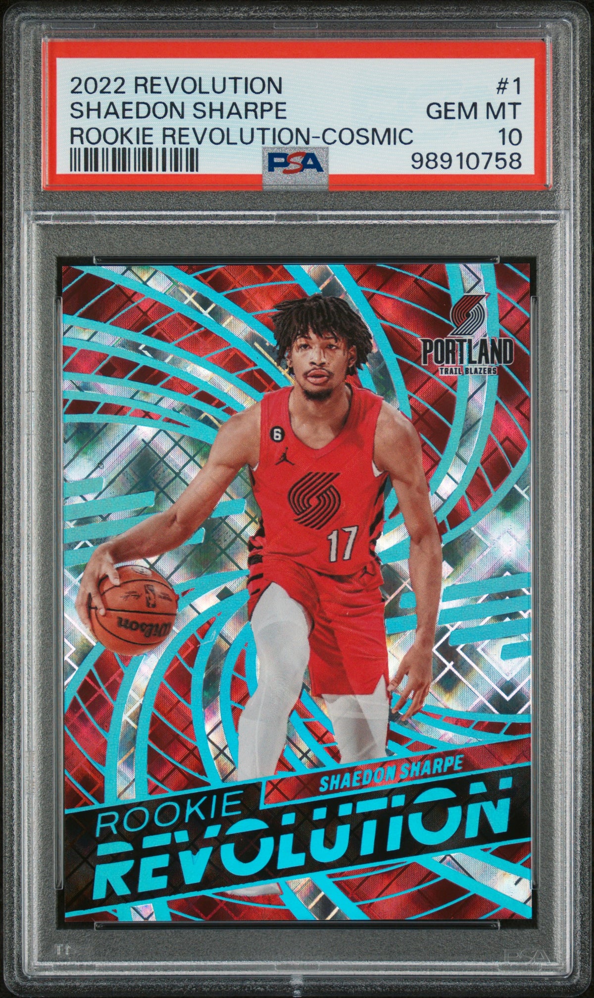 2022 Panini Revolution Basketball Shaedon Sharpe #1 Revolution English PSA 10