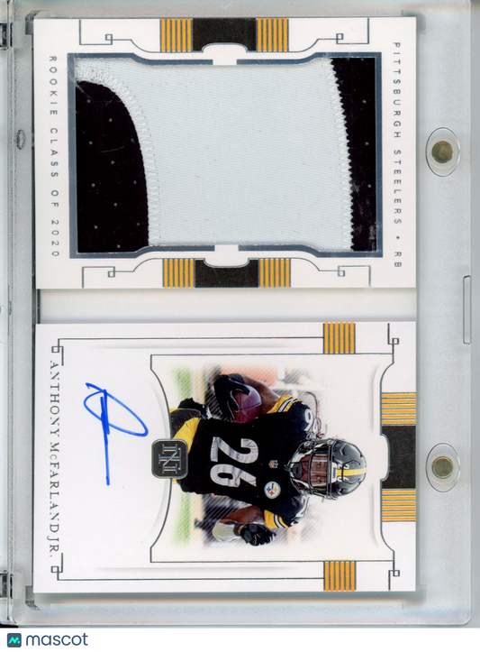 2020 National Treasures Anthony McFarland Jr. #RJB-AM Rookie Signatures Booklet