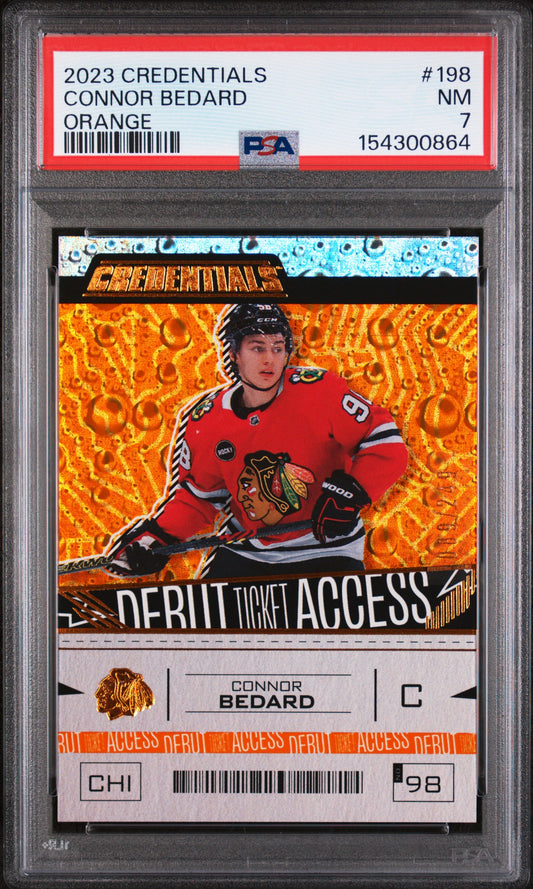 2023 Upper Deck Connor Bedard #198 Orange English PSA 7