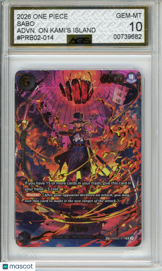 2026 One Piece ADVENTURE ON KAMI'S ISLAND SABO PRB02-014 AGS 10