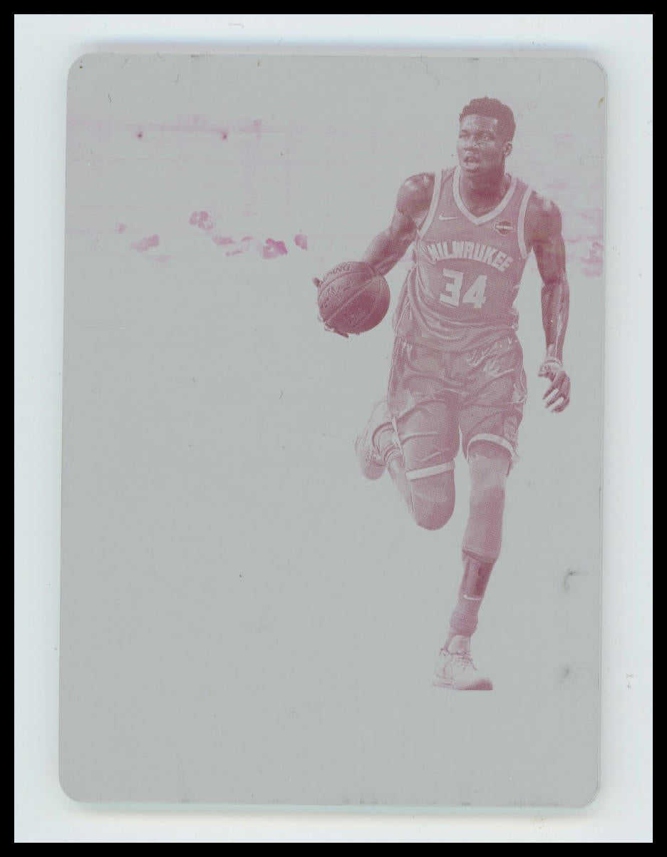 2019 National Treasures Giannis Antetokounmpo Mag Print Plate