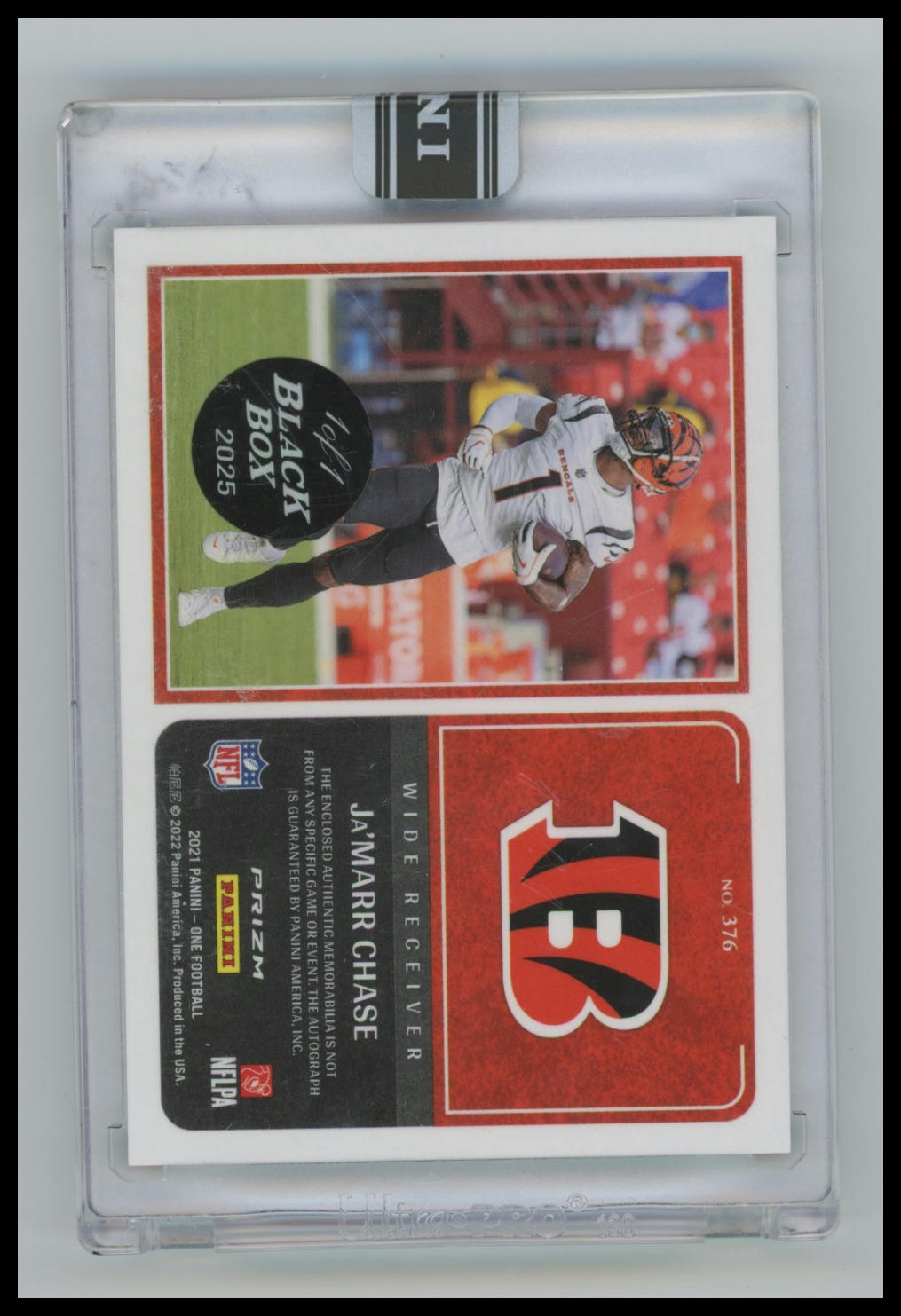 2021-2022 Panini Prizm Jamarr Chase Black Box 1 OF 1 #376